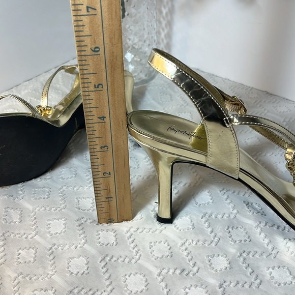 Gold Jacqueline Ferrar High Heels Women Size 11 Medium - Picture 6 of 6